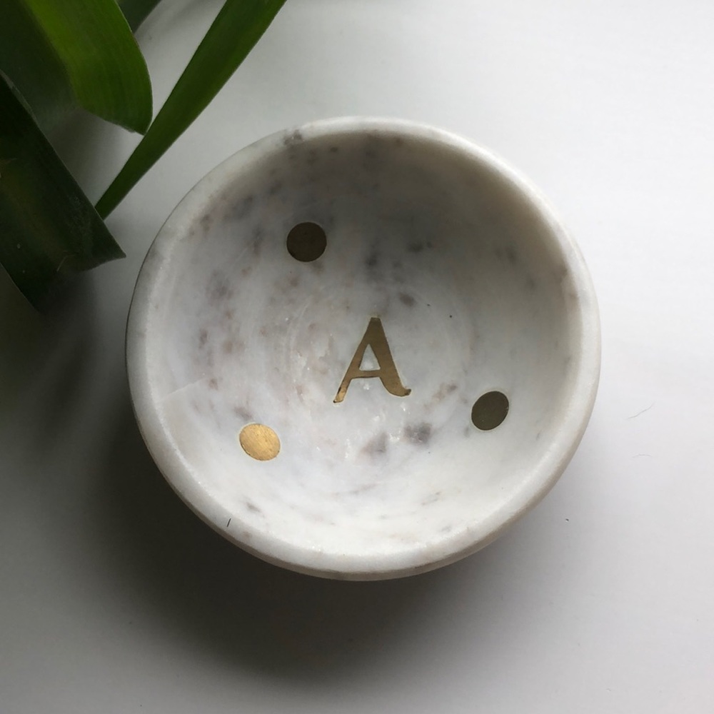 Anthropologie Initial Ring Dish